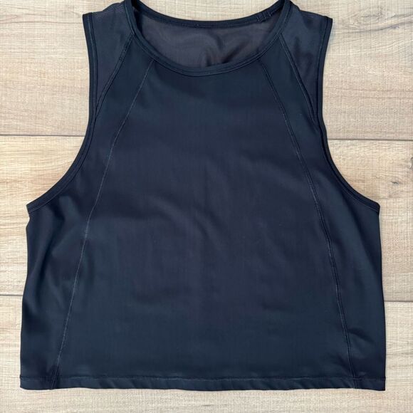 Lululemon Mesh Vent Tank black Women’s Top 2 athletic cropped shirt - Picture 2 of 4